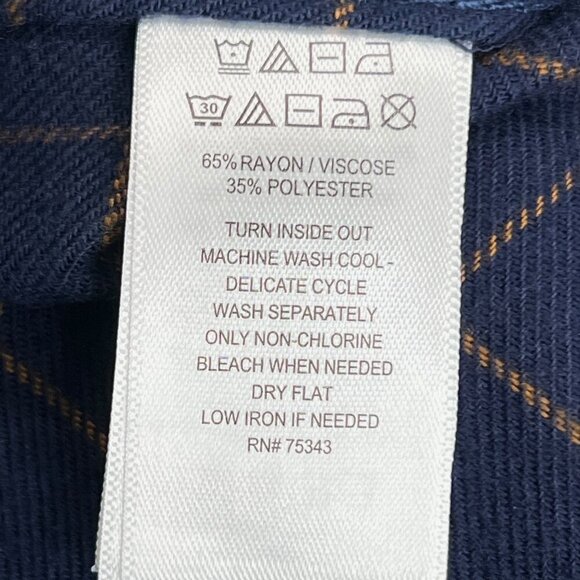 NWT CHRISTIAN LACROIX Blue Window Pane Long Sleeve Shirt M - Picture 6 of 6